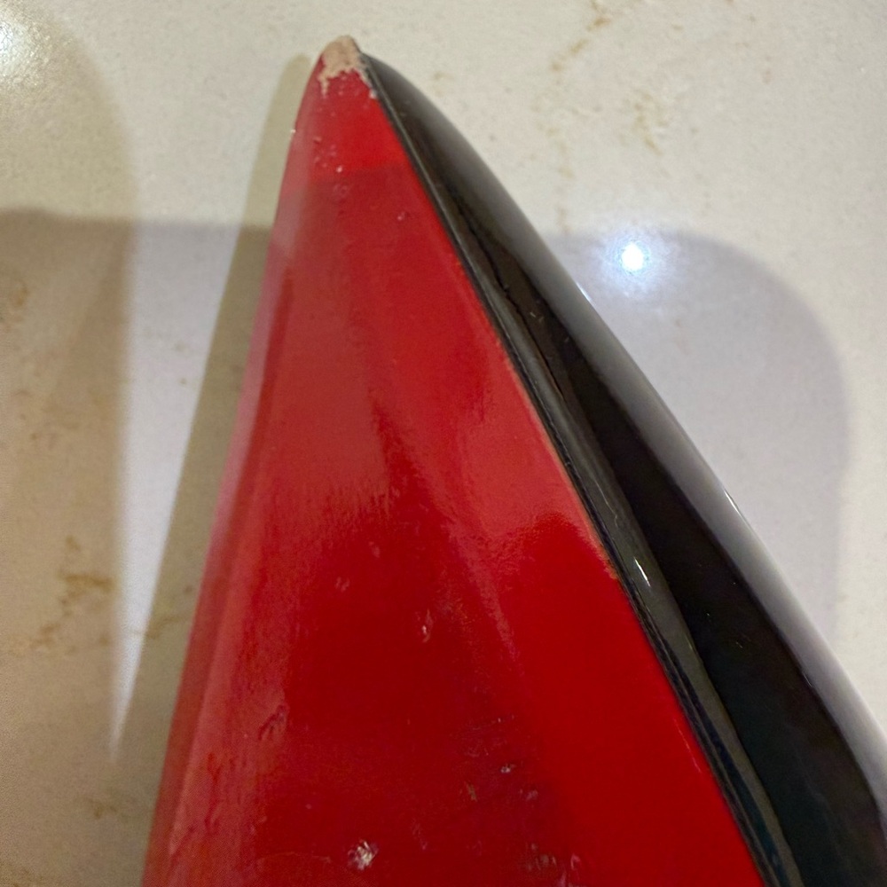 Christian Louboutin Iriza 85 Black Patent Pumps 37.5 Red Sole Heels - Picture 6 of 12